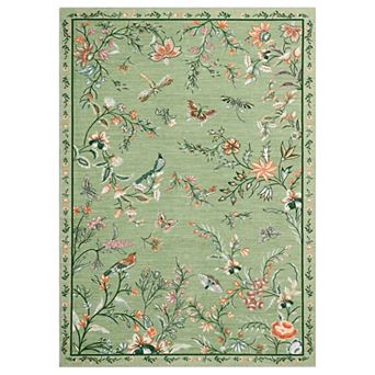 Boho Insect Botanical Area Rugs, Butterfly Bird Washable Soft Non Slip Stain Resistant Runner Carpet