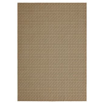 Braided Print Washable Rug - Non-Slip Backing, Low Pile for Living Room & Bedroom, Farmhouse Style