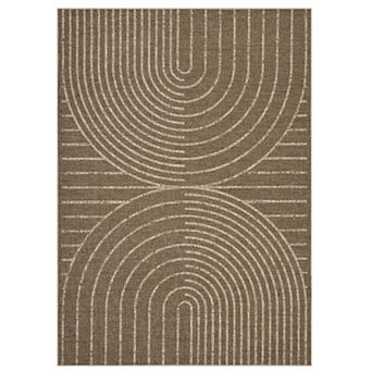 Washable Boho Modern Area Rug Stain-Resistant, Soft & Neutral for Living/Bedroom.