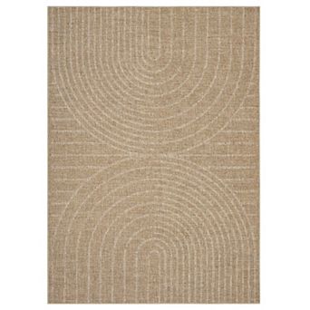 Washable Boho Modern Area Rug Stain-Resistant, Soft & Neutral for Living/Bedroom.