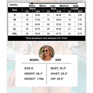 Womens Bikini Skirt Sets High Waisted Two Piece Swimsuits Tummy Control Mesh Swim Bathing Suits