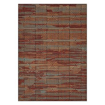 Waterproof Outdoor Rug Bordered Area Carpet for Patio, Deck, Porch and Indoor Use, UV Resistant