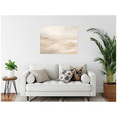 Sylvie Tonal Abstract Textural Framed Canvas by The Creative Bunch Studio