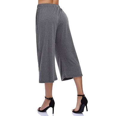Women's High Waisted Lounge Pants Wide Leg Cropped Sweatpants