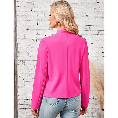 Women's Blazer Long Sleeve Open Front Cardigan Casual Formal Jacket