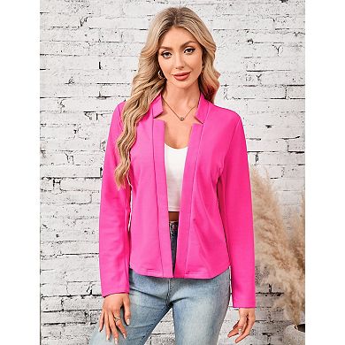 Women's Blazer Long Sleeve Open Front Cardigan Casual Formal Jacket