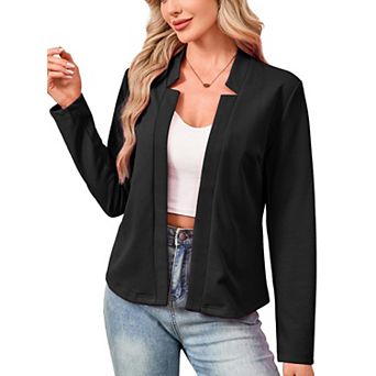 Women's Blazer Long Sleeve Open Front Cardigan Casual Formal Jacket