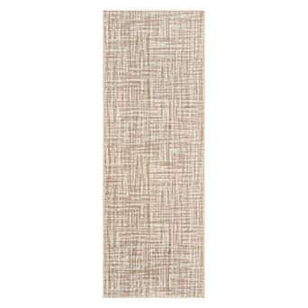 Textured Linear Kitchen Indoor Area Rugs Modern Abstract Plush Imitation Cashmere Washable Carpet