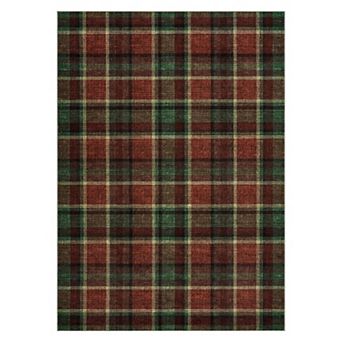 Classic Checkered Pattern Area Rug Geometric Grid Design