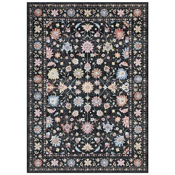 Vintage Persian-Inspired Floral Area Rugs Washable Non-Slip Cozy Kitchen Dining Room Indoor Carpet