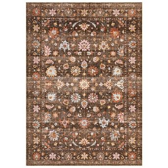 Vintage Persian-Inspired Floral Area Rugs Washable Non-Slip Cozy Kitchen Dining Room Indoor Carpet