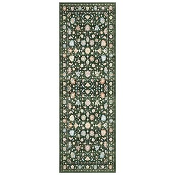 Vintage Persian-Inspired Floral Area Rugs Washable Non-Slip Cozy Kitchen Dining Room Indoor Carpet