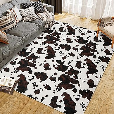 Modern Color Block Design Area Rug