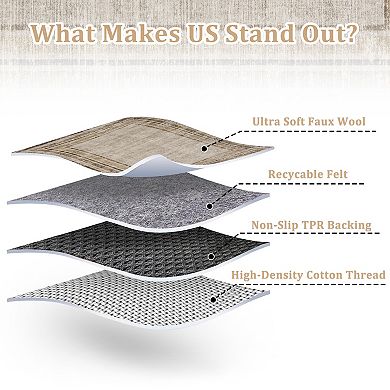 Modern Vintage Geometric Pattern Area Rug