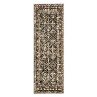 Stylish Traditional Diamond Floral Print Area Rug