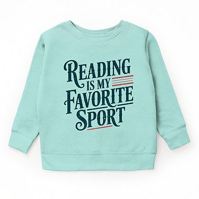Reading Is My Favorite Sport Stripes - Youth Graphic Sweatshirt