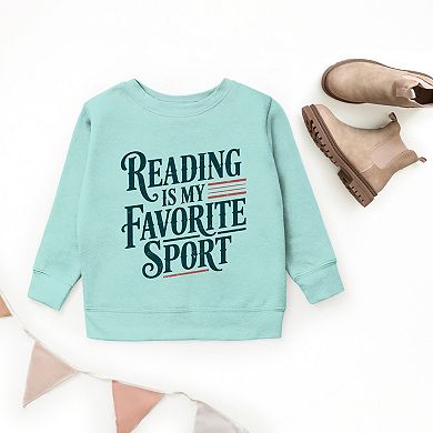 Reading Is My Favorite Sport Stripes - Youth Graphic Sweatshirt