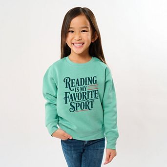 Reading Is My Favorite Sport Stripes - Youth Graphic Sweatshirt