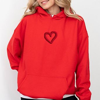 Love Like Jesus Heart Bold Puff Front and Back Design - Women's Graphic Hoodie