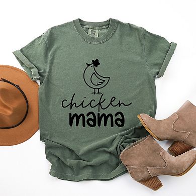 Chicken Mama - Women's Garment Dyed Graphic T-Shirt