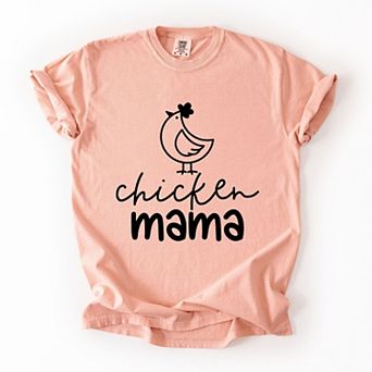 Chicken Mama - Women's Garment Dyed Graphic T-Shirt