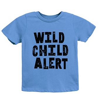 Wild Child Alert Distressed - Youth Short Sleeve Graphic T-Shirt