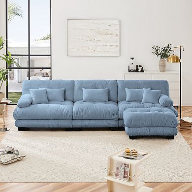 Merax Luxury Modular Sectional Sofa Couch Oversized L Shaped Cloud Couch for Living Room