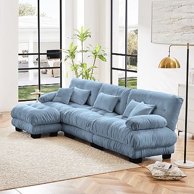 Merax Luxury Modular Sectional Sofa Couch Oversized L Shaped Cloud Couch for Living Room