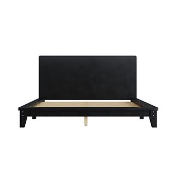 Merax Platform Bed Frame with Headboard - Sturdy Wooden Slat Support, Easy Assembly