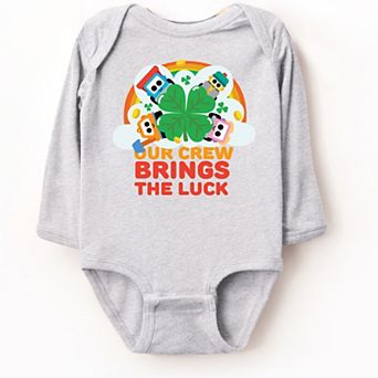 Leo the Truck Our Crew Brings The Luck - Baby Long Sleeve Bodysuit