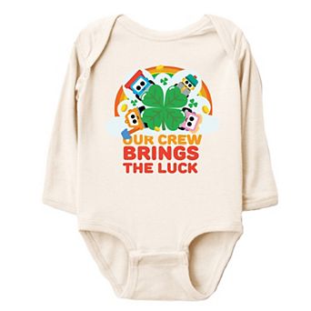 Leo the Truck Our Crew Brings The Luck - Baby Long Sleeve Bodysuit