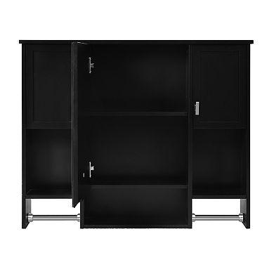 Merax Modern Wall Mounted Bathroom Storage Cabinet, Bathroom Wall Cabinet with Mirror