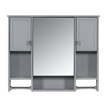 Merax Modern Wall Mounted Bathroom Storage Cabinet, Bathroom Wall Cabinet with Mirror