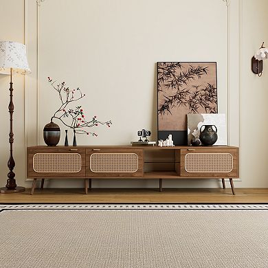 Merax 78" TV Stand, Console with Ample Storage for Living Room