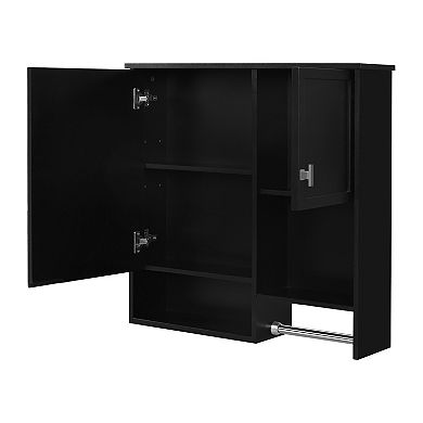 Merax Modern Wall Mounted Bathroom Medicine Cabinet, Bathroom Wall Storage Cabinet with Mirror