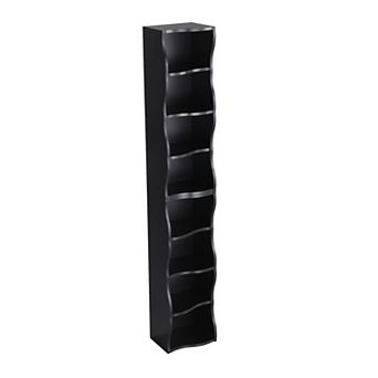Merax 8 Layer Adjustable Ultra Thin Bookshelf Wavy Border Display Storage Shelf