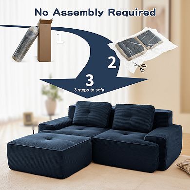 Merax Modern L Shaped Modular Sectional Sofa for Living Room