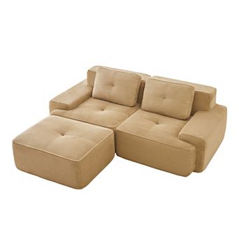 Merax Modern L Shaped Modular Sectional Sofa for Living Room
