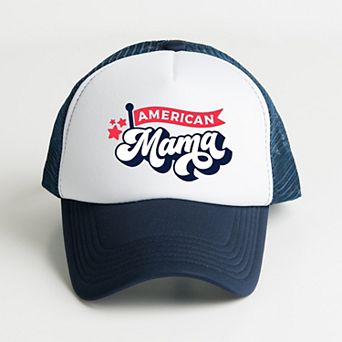 American Mama Flag - Women's Graphic Foam Trucker Hat