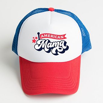 American Mama Flag - Women's Graphic Foam Trucker Hat