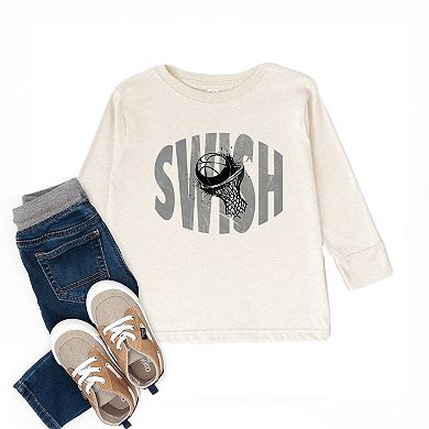 Swish Distressed - Toddler Long Sleeve Graphic Tee