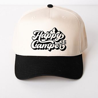 Happy Camper Mountain - Women's Canvas Trucker Hat