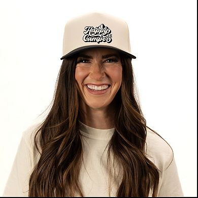 Happy Camper Mountain - Women's Canvas Trucker Hat