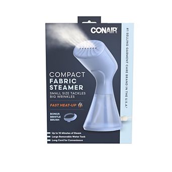 Conair Compact Fabric Steamer Fast Heat-Up With Bonus Bristle Brush