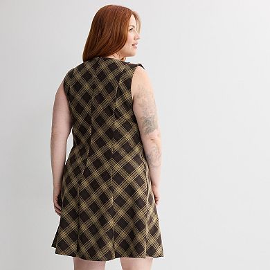 Plus Size Nine West Flared Mini Dress