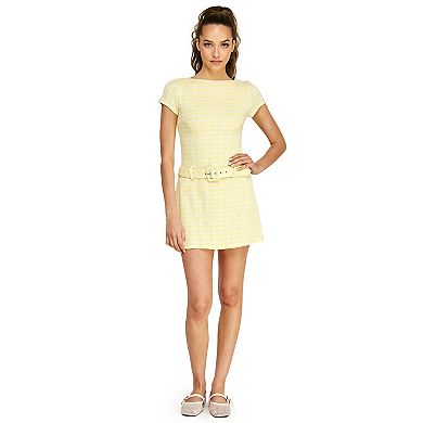 Juniors' B. Smart Belted Skirt Short Dress