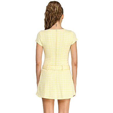 Juniors' B. Smart Belted Skirt Short Dress