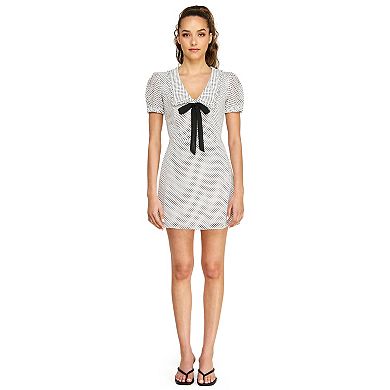 Juniors' B. Smart Collared & Bow Polka Dot Dress