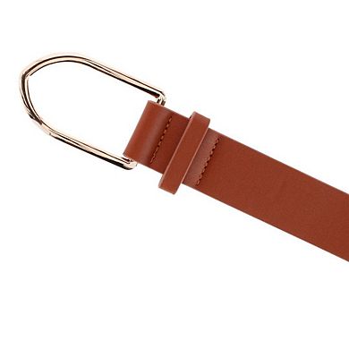 CTM Women's Arrow Frame Buckle Dress Belt