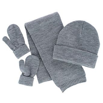 CTM Kids' One Size Winter Beanie Hat Mitten and Scarf Set by Wootie